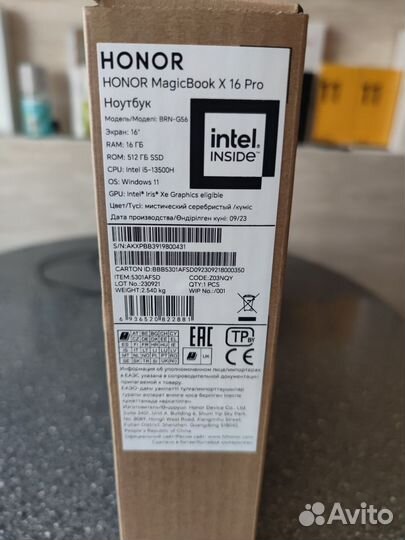 Honor MagicBook X 16 Pro i5-13500H/16/1тб/W11
