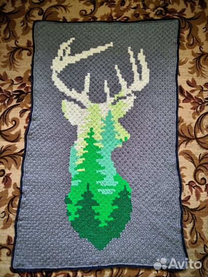 Плед детский вязаный ручная работа