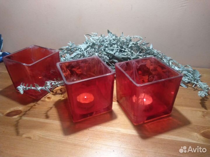 Подсвечники. Цветное стекло