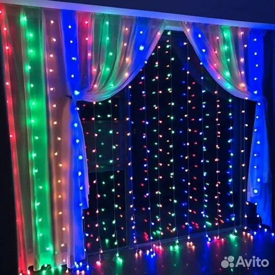 Гирлянды шторы 3*3