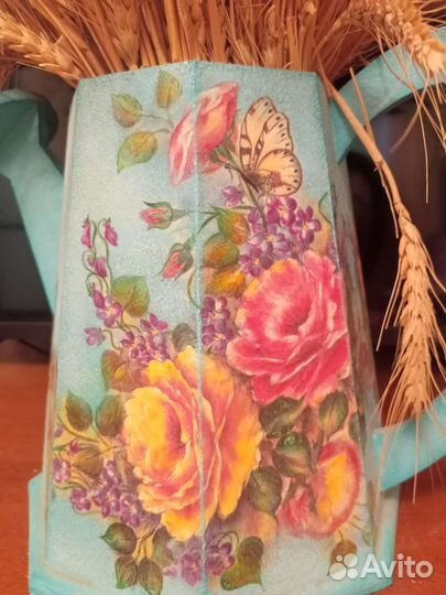 Ваза,лейка с букетом