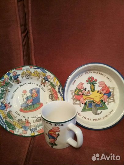 Сервиз детский Tiffany Тиффани поросята 1992 г