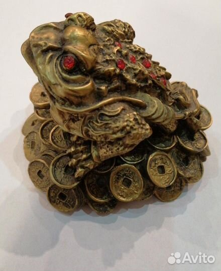 Денежная лягушка со стразами, вес 500 гр