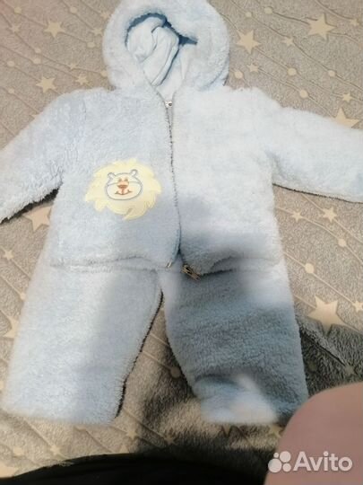 Костюмчик на мальчика тёплый.Штаны и курткой. 74