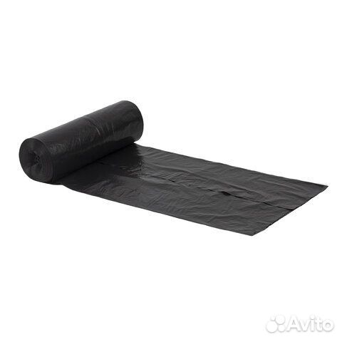 Мешки для мусора 120 л черные в рулоне 50 шт., пвд