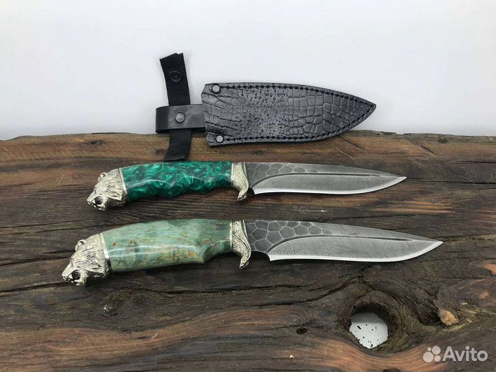 Нож охотничий сталь дамасская