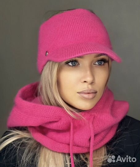 Комплект капюшон + кепка зима