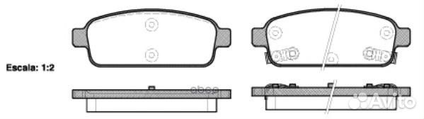Колодки торм.зад. opel astra J, zafira (P12), A