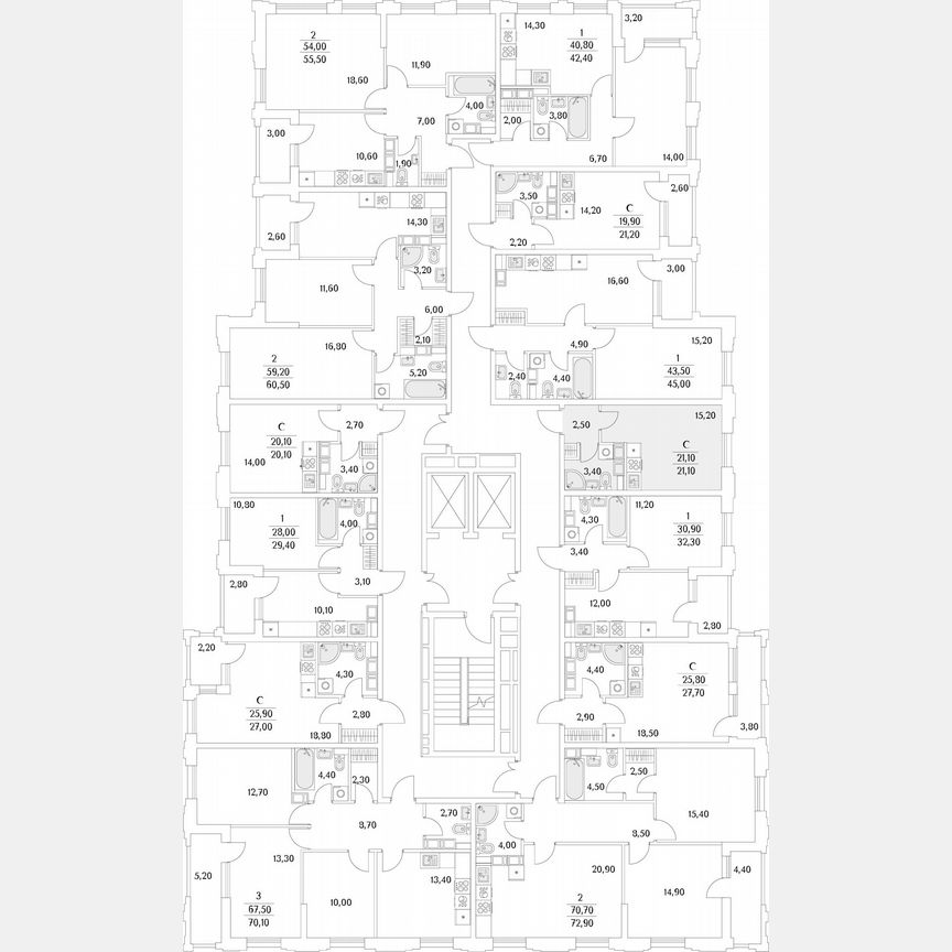 Квартира-студия, 21,1 м², 8/13 эт.