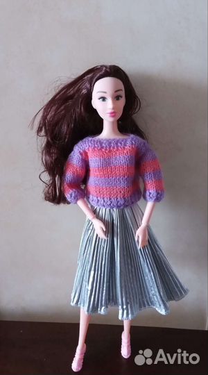 Вязанная одежда для кукол типа Барби