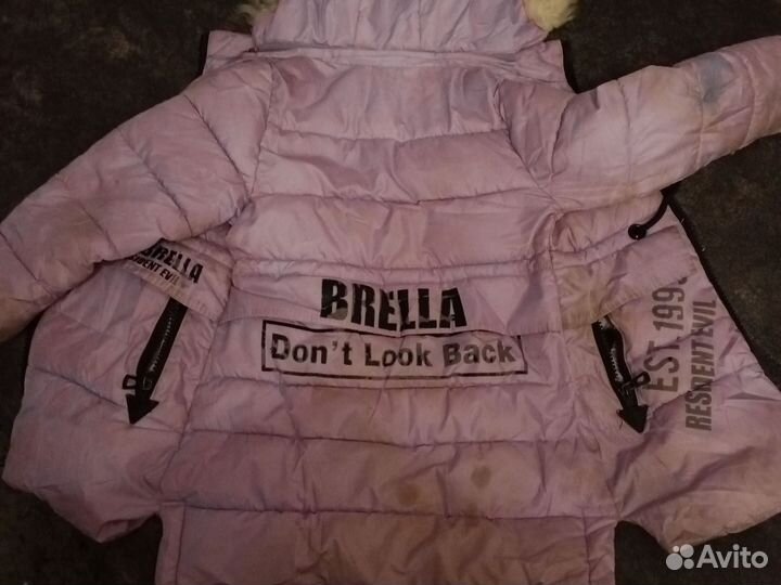 Пуховик детский для девочек размер м