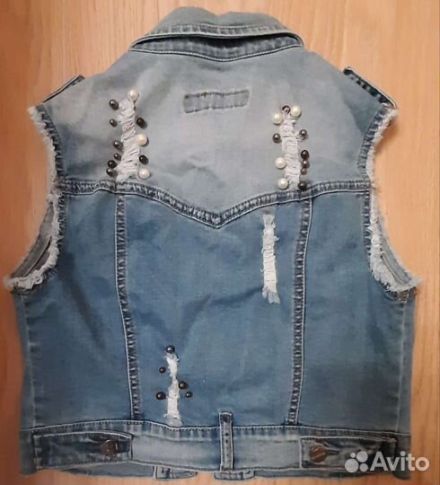 Джинсовая жилетка для девочки