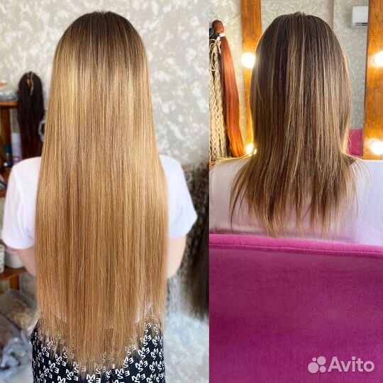 Наращивание биопротеиновых волос на Микро колечки