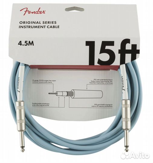 Fender гитарный кабель 4,5м