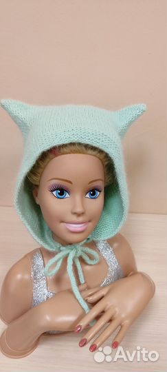 Чепчик вязанный женский