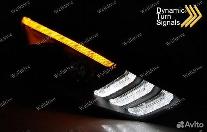 Фары Ford Focus Mk3 15-18 с дхо галоген черн