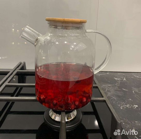 Новый заварочный чайник стекло 1,6 литра