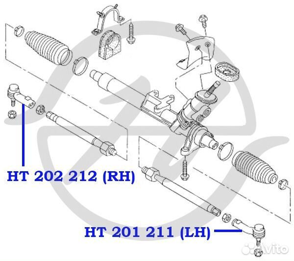 Наконечник рулевой тяги, правый