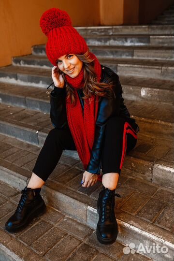 Комплект шапка и шарф