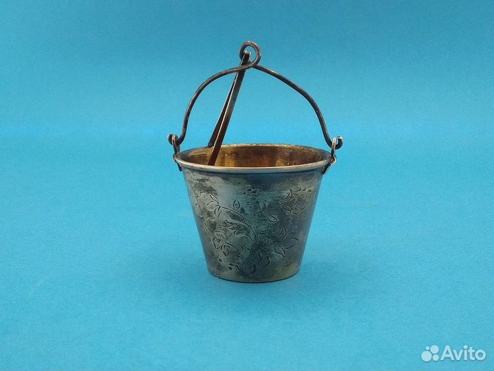 Ситечко ведерко 875 проба голова рабочего 20,30 гр