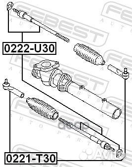 Тяга рулевая перед прав/лев nissan presage U30