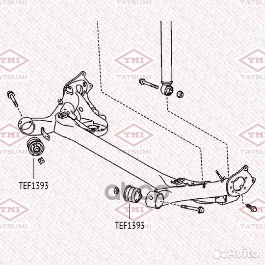 Сайлентблок задней балки TEF1393 tatsumi