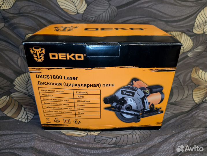 Дисковая (циркулярная) пила Deko dkcs1800 Laser