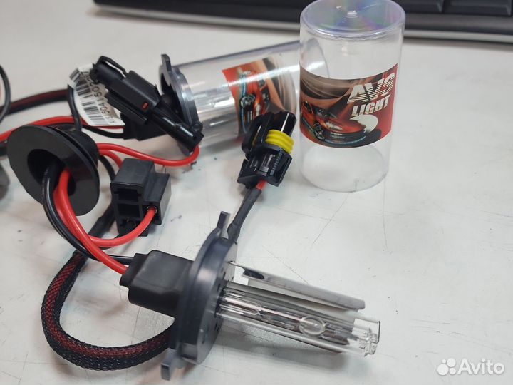 Лампа ксенон H4 (разъём KET) (6000K) (кт. 2 шт) AV