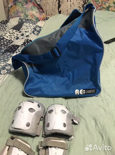 Ролики с сумкой и защитой для коленей и рук