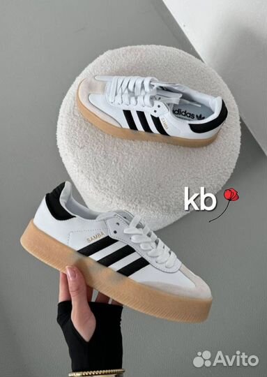 Кроссовки женские Adidas Samba Og White Black