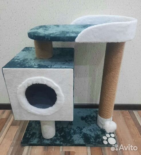 Кошачий домик с когтеточкой новый