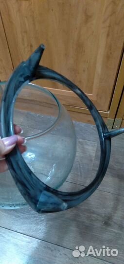 Аквариум круглый 18л с подставкой/ваза флорариум