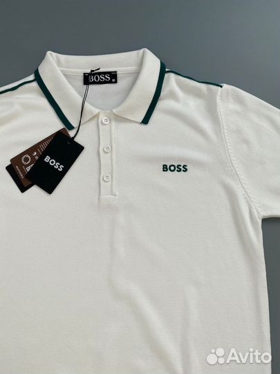 Мужское polo hugo boss белое