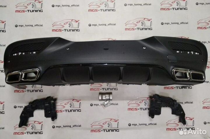 Диффузор black с хром насадками GLE Coupe 63 AMG