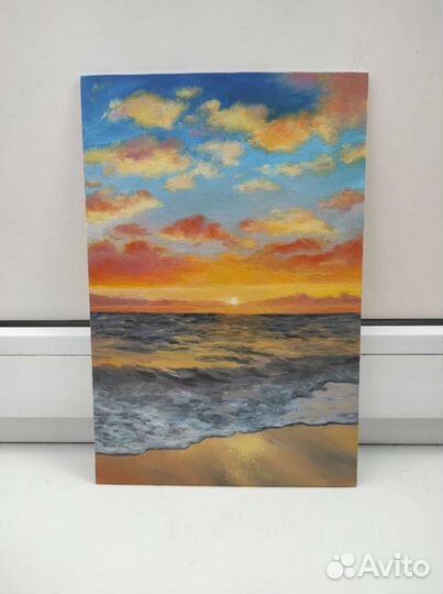 Картина маслом, морской пейзаж
