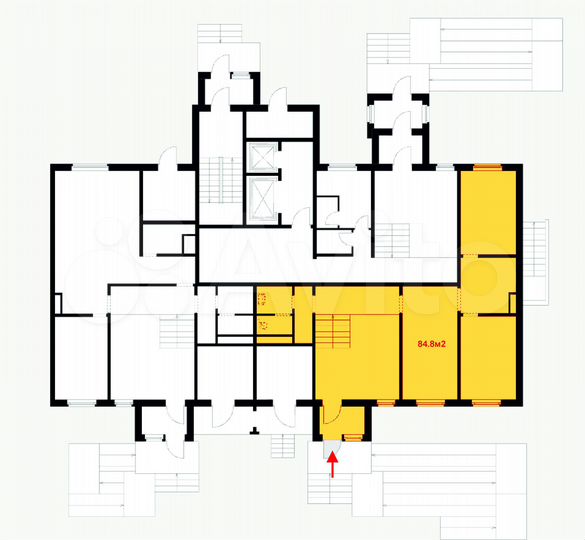 Аренда помещения свободного назначения, 84.8 м²