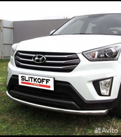 Защита переднего бампера hyundai Creta