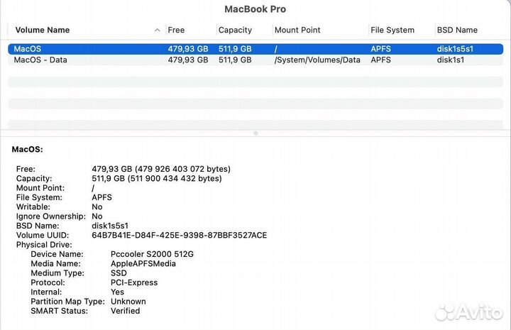 SDD для MacBook 512Gb