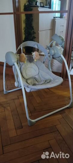 Детские электронные качели шезлонг