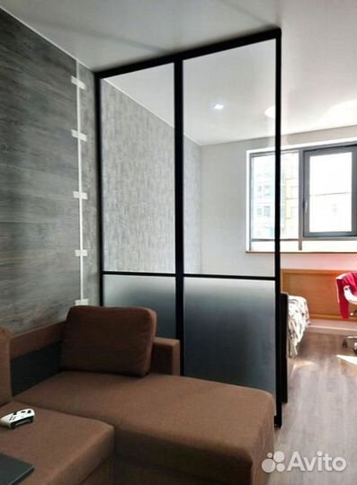 Межкомнатные перегородки из алюминия на заказ