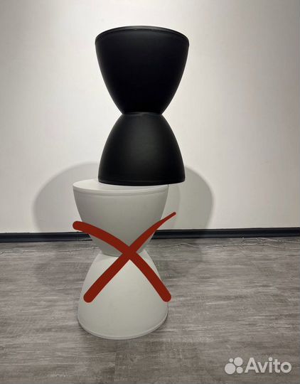 Черные пуфики eames