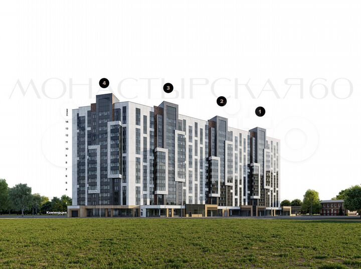 3-к. квартира, 88,4 м², 3/14 эт.