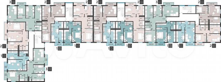 1-к. квартира, 45,2 м², 3/3 эт.