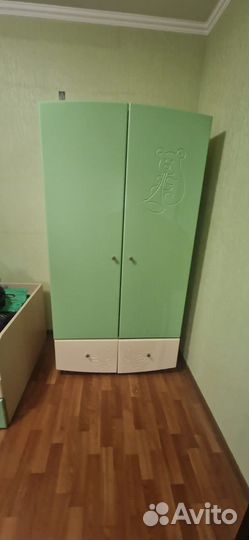 Детский шкаф, комод, кровать