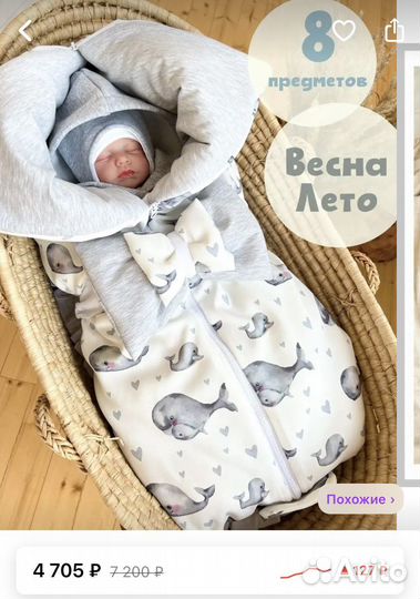 Конверт для новорожденного/ конверт на выписку