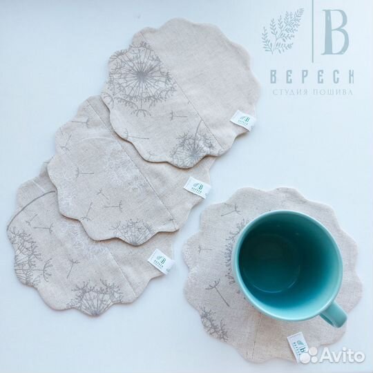 Новый комплект салфеток. Полулён