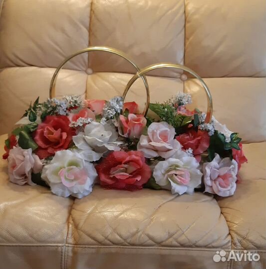 Свадебные украшения на авто кольца