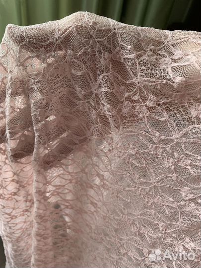 Чудесный ажурный трикотаж нежно розового цвета