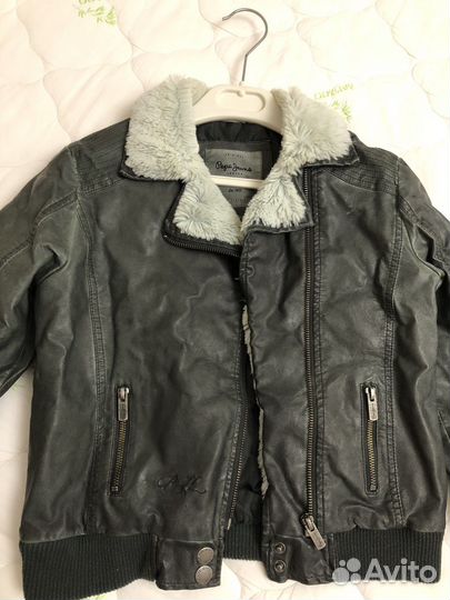 Pepe jeans куртка кожаная