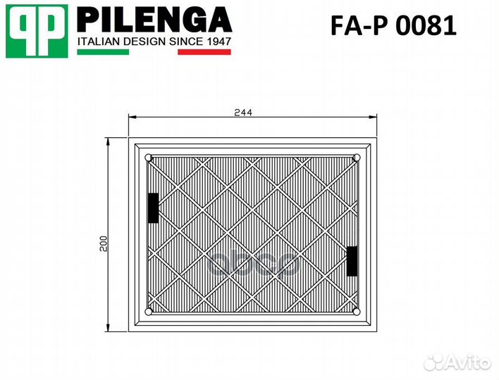 Фильтр воздушный fa-p0081 pilenga